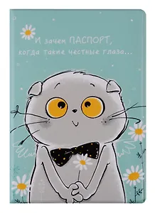 Обложка для паспорта Басик И зачем паспорт (ПВХ бокс) (ОП2019-214)