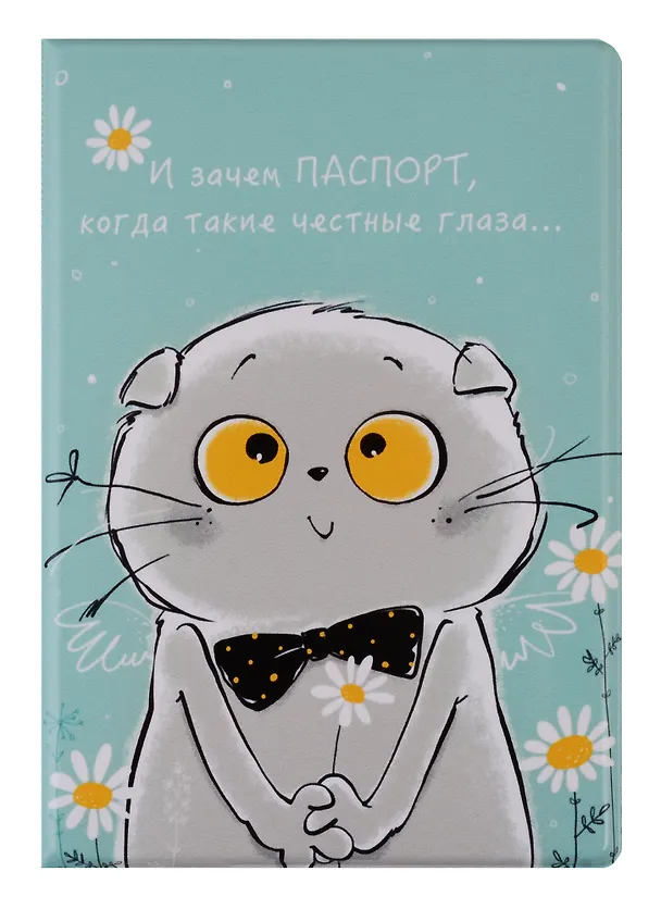 Обложка для паспорта Басик И зачем паспорт (ПВХ бокс) (ОП2019-214) 2722409 — 1