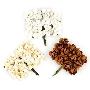 Набор бумажных цветов для скрапбукинга (PR1307) (72шт) (3 цв.) (упаковка) 2386907