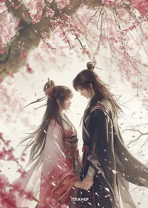 Планер недат. А4 36л "Любовь под цветущей вишней" скоба, вертик. 3062677