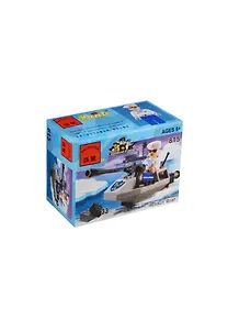 Конструктор пласт. Военно-мор. катер с фигуркой (BRICK815) (159644) (33дет.) (6+) (коробка) (10х5х7см) (в кор. 300шт)