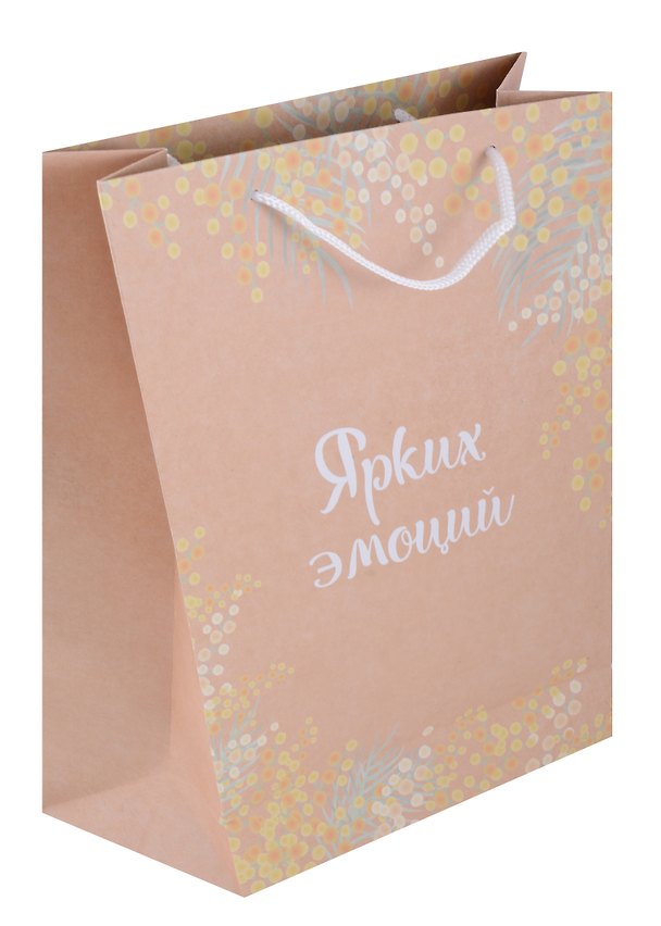 Пакет А4 32*23*9 "Ярких эмоций" крафт, женск. 3018969 — 1