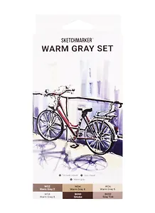 Маркеры 06цв "Warm Gray" карт.кор., Sketchmarker