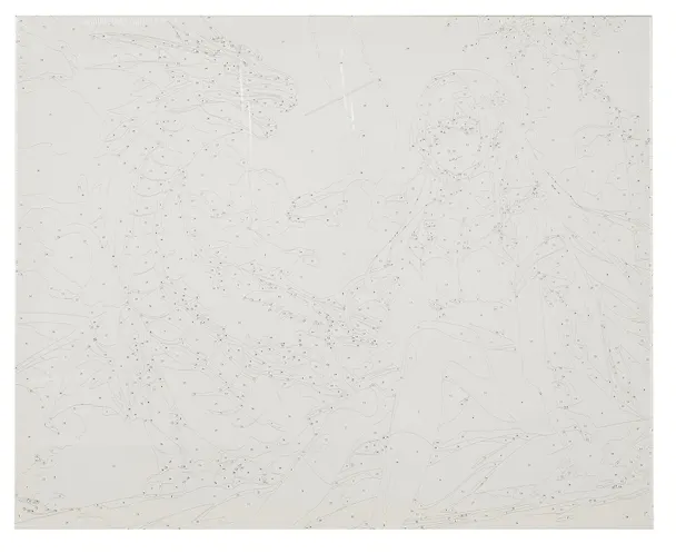 Холст с красками по номерам "Девушка с драконом", 40 х 50 см 3011784 — 3