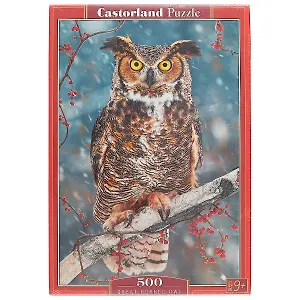 Пазл Castorland 500 эл. 47*33см. Большая рогатая сова B-52387