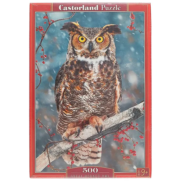 Пазл «Большая рогатая сова» 500 элементов, Castorland 2549977 — 1