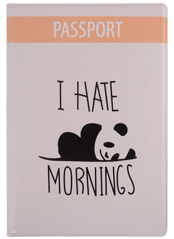 Обложка на паспорт «I hate mornings» 2907490 — 1