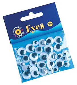Глазки черно-белые самоклеющиеся (2470035) (упаковка) (3+)