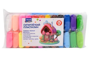 Суперлёгкий пластилин (масса для лепки), 24 цвета (M-4199-24) 3161596