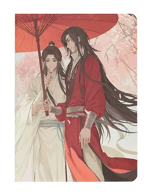 Записная книжка А6 32л кл. "Благослование небожителей. Се Лянь и Хуа Чен цветение сакуры", сшивка 3050646