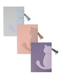 Книга для записей А5 80л кл. "Котики" PU обл., карман, ассорти, Yoi