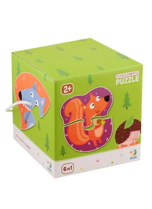 Пазл 2-3-4 элемента Dodo Лесные животные 2789853