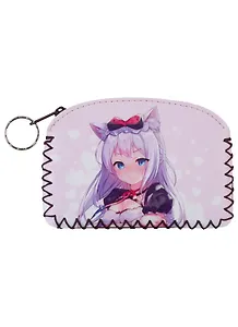 Кошелек на молнии Аниме Девушка с ушками (Сёдзё) (цветная) (9х13) (кожзам)