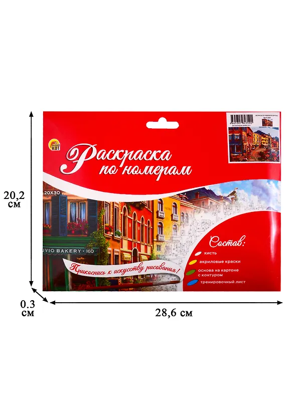 Набор ТМ Рыжий Кот Раскраска на картоне A4 Яркая набережная (Арт. Р-2359) 2808901 — 3