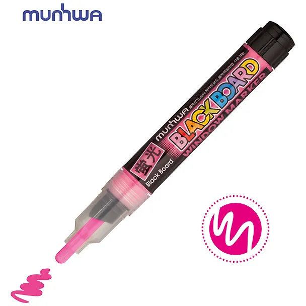 Маркер меловой MunHwa, Black Board Marker, розовый 3 мм 254297 — 9