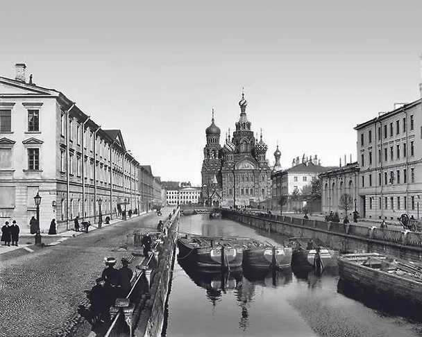 Открытка с видами (СПб) ч/б Спас на Крови 307597 — 1