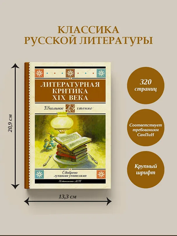Книга Литературная критика XIX века (Николай Чернышевский, Дмитрий Писарев, Николай Добролюбов, Александр Дружинин, Аполлон Григорьев) — 6