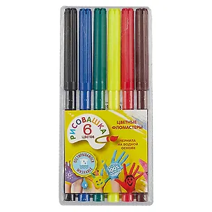 Фломастеры Рисовашка, 6 цветов 238141