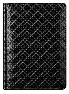 Ежедневник недат. А6+ 96л "Clutch" черный, тв.переплет, поролон, двойное ляссе, золот.срез, перф.углы, In Folio