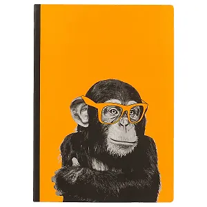 Блокнот «Шимпанзе в очках», 192 страницы, А5
