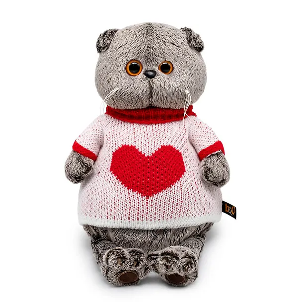 Мягкая игрушка Басик в свитере с сердцем (Ks19-249) 3077610 — 1