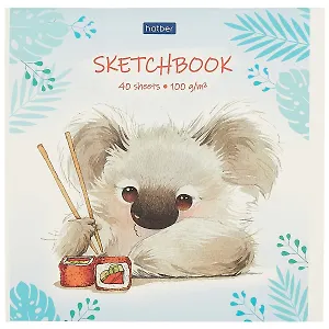 Скетчбук «Забавные зверята», 40 листов, 16.5 х 16.5 см