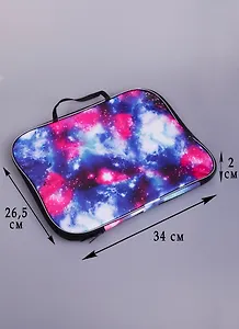 Папка на молнии А4 "Звездное небо" ткань нейлон, ручки, Топ-спин