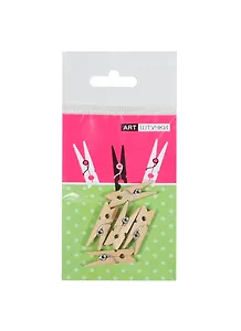 Прищепки декоративные 2см 5шт. асс.