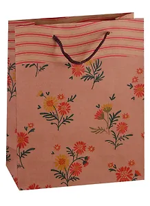 Подарочный пакет «Pink flowers», А5