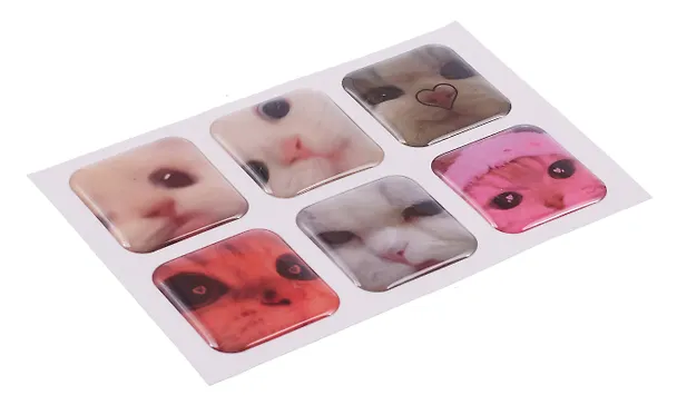 Набор 3D стикеры Котики-3 (6шт) (упаковка)+3D стикеры Котики-2 (6шт) (упаковка) 3087504 — 4