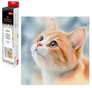 Алмазная мозаика "Рыжий котенок" 30х30 см. 3115874