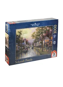 Паззл 1000 (58441) Утро в маленьком городке (Thomas Kinkade) (коробка)