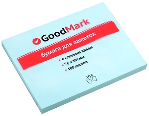 Блок бумаги 76*101 самоклеящийся голубой 100л 2969311