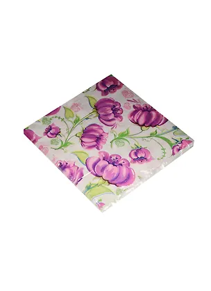 Салфетки (20шт/уп) Фиолетовые цветы на розовом (11-01662-L3) 2534830