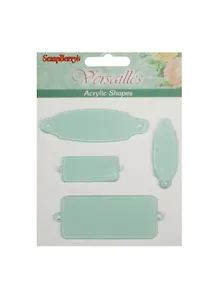 Акриловые украшения Фигурные рамочки (SCB45001004) (4шт.) (упаковка)