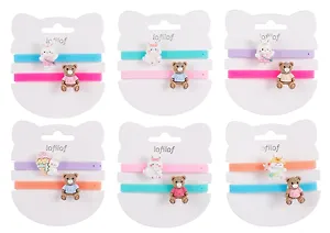 Набор парных браслетов Мишка и Кролик (силикон) (12-04407-B80) (Lafilaf)