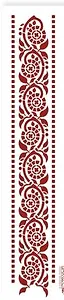 Трафарет пластиковый многоразовый Бордюр индийский… (8х52) (Б-11)