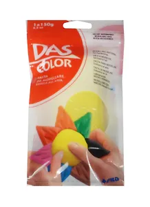 Паста для моделирования DAS Color 150г желтая, самозатверд., Fila