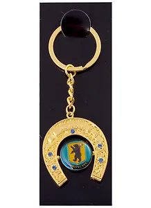 Брелок Подкова Ярославль Герб-Успенский собор (металл цвет золото)