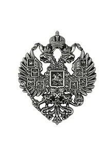 Магнит герб Россия Двуглавый орел (металл цв.античное олово) (027-3ATN-GR)