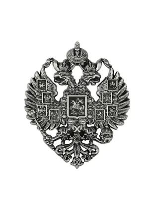 Магнит герб Россия Двуглавый орел (металл цв.античное олово) (027-3ATN-GR) 2502616