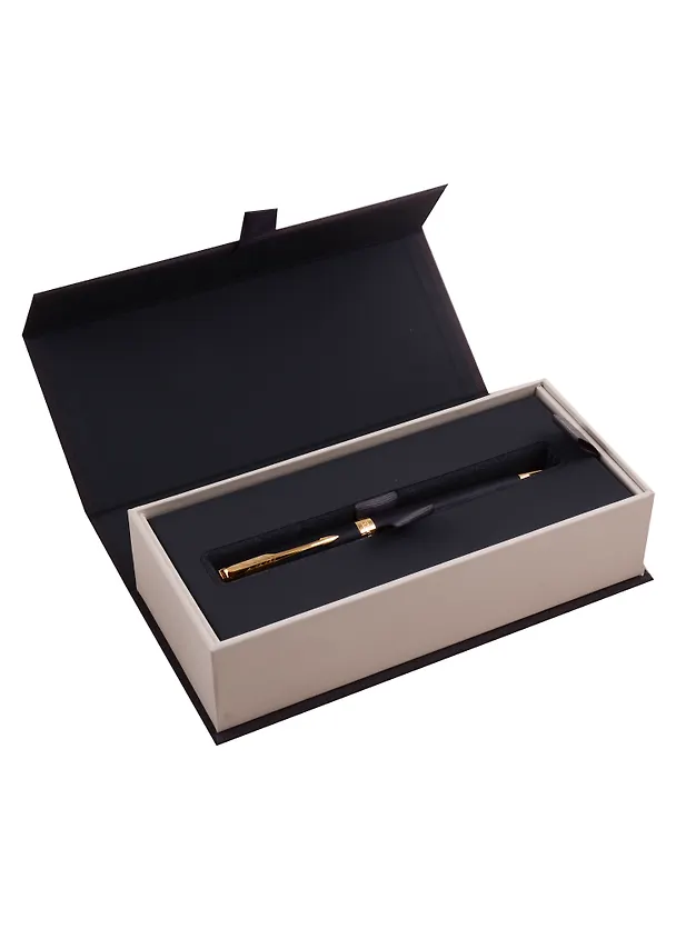 Ручка подарочная шариковая чёрная, Sonnet Matte Black GT, Parker 250204 — 2