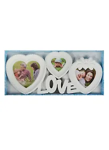 Фоторамка на 3 фото белый пластик (15х30) (7249002)