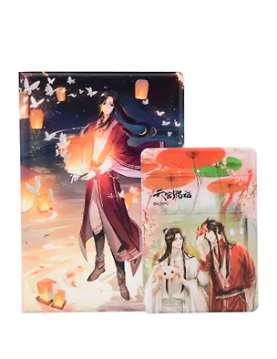Набор Небожители 1: обложка д/паспорта , картхолдер на телеф (Обложка для паспорта Благословение небожителей Сань Лан (Хуа Чэн) с фонарями (ПВХ бокс)+Чехол для карточек на телефон Благословение небожителей Се Лянь и Сань Лан с масками) 3090040