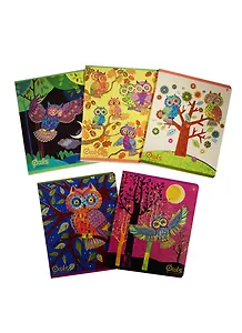 Тетрадь в клетку Альт, "Сказочные совы Яркие. Owls", 48 листов, в ассортименте