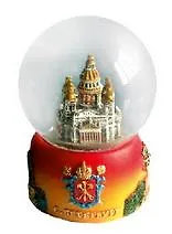 Сувенир АКМ Сноубол СПб h=6,5см "Исаакий" красн. основ. 097R-45-02 308016