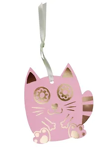 Закладка для книг Счастливый кот (розовый)