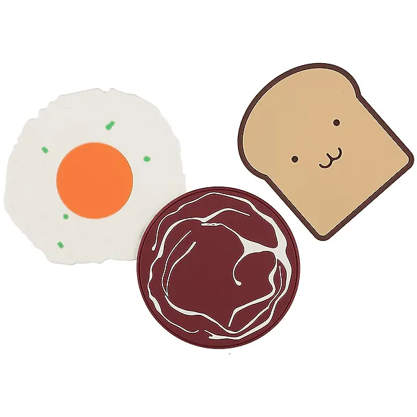 Набор подставок под кружку Happy Breakfast (силикон) (3 шт) 2747376 — 2