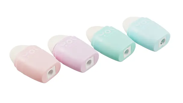 Точилка «Pastel», 1 отверстие, пластик, Yoi, с ластиком, в ассортименте 3020185 — 6