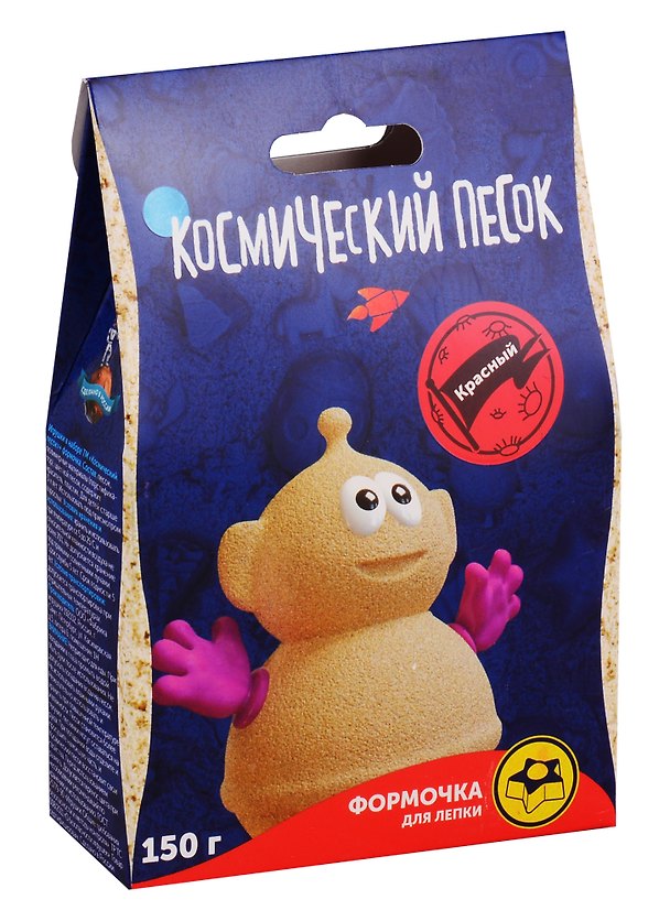 Игрушки в наборе ТМ Космический песок красный + формочка 150 г. Пакет. 2791907 — 1